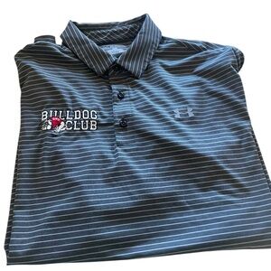 Under Armour Men's Striped Polo Shirt - Black size 2XL like new great gift